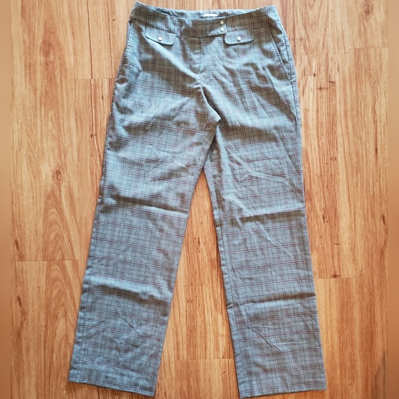 IZOD Straight Fit Plaid Pants (Size 8) - Picture 2 of 6